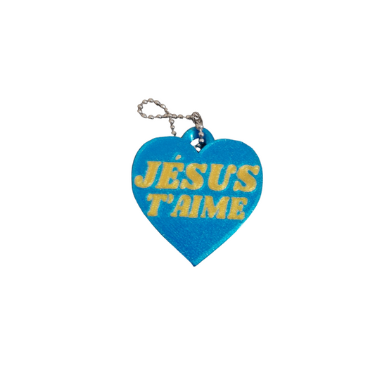 Porte-clé 5 cm x 5 cm  "Jésus-t'aime"